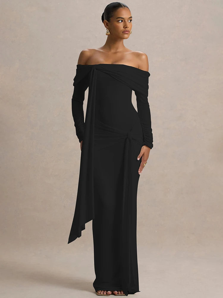 Off-Shoulder Maxi Dress