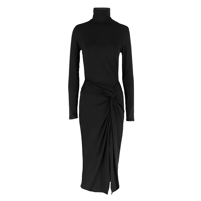 Solid Split Maxi Dress