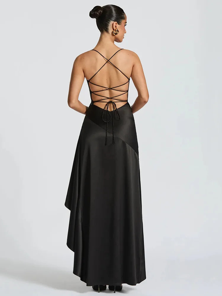 Satin Split Maxi Dress