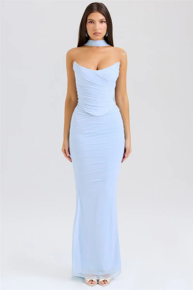 Strapless Crop & Skirt Set