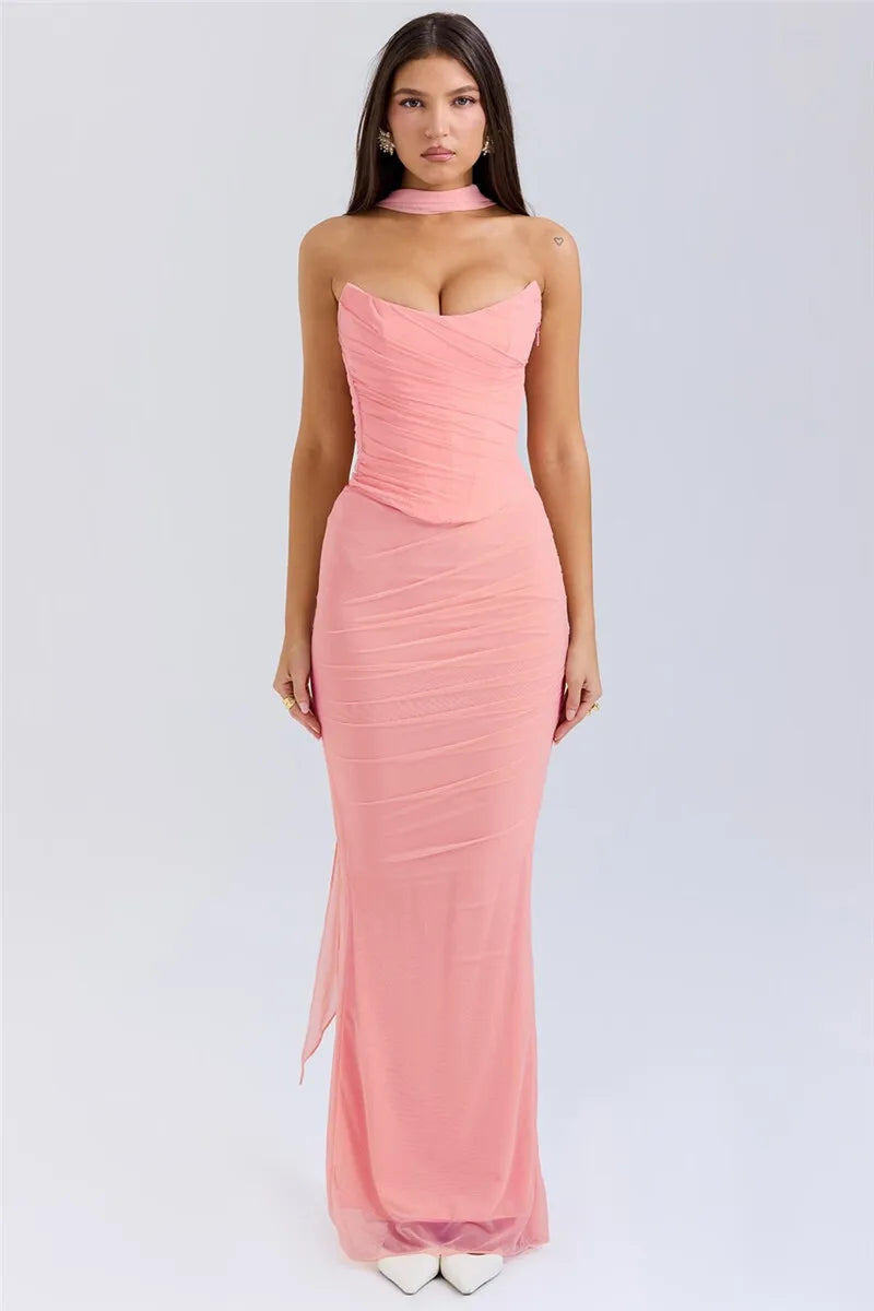 Strapless Crop & Skirt Set