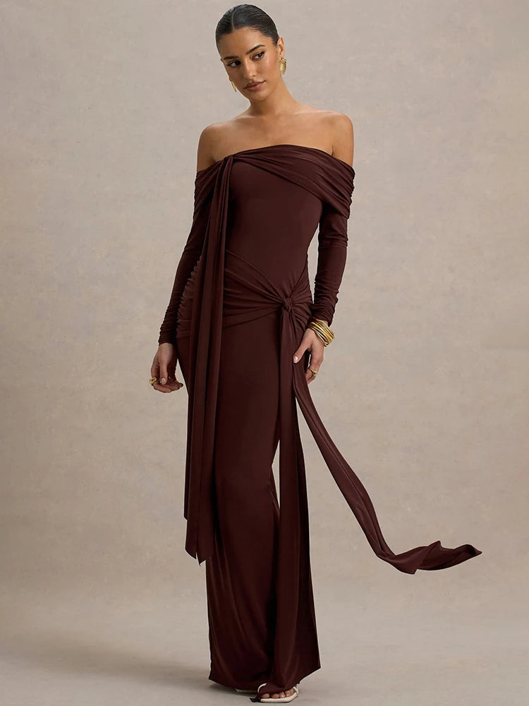Off-Shoulder Maxi Dress