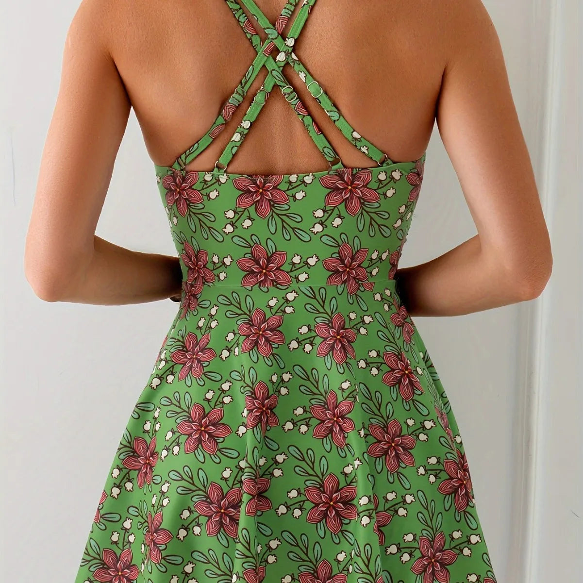 Crisscross Skirted Swimsuit
