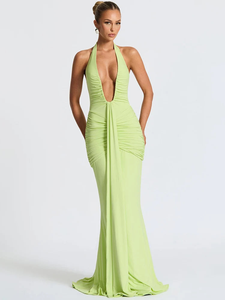 Deep V Summer Dress