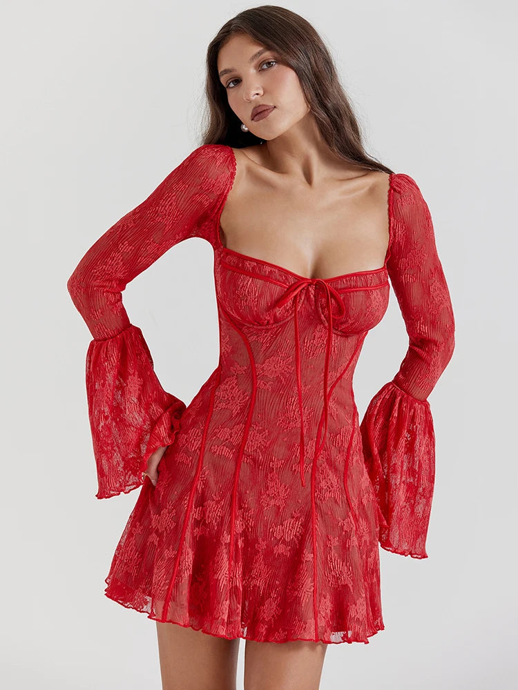 A-Line Flare Sleeve Dress