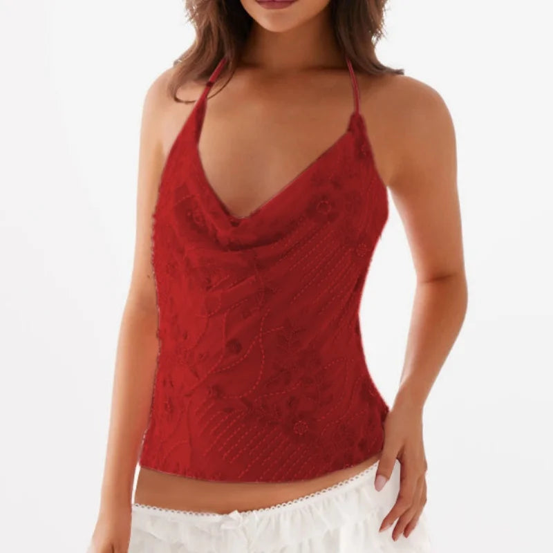 Y2K V-Neck Crop Top