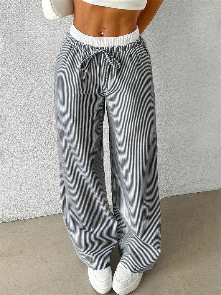Striped Wide Leg Pants