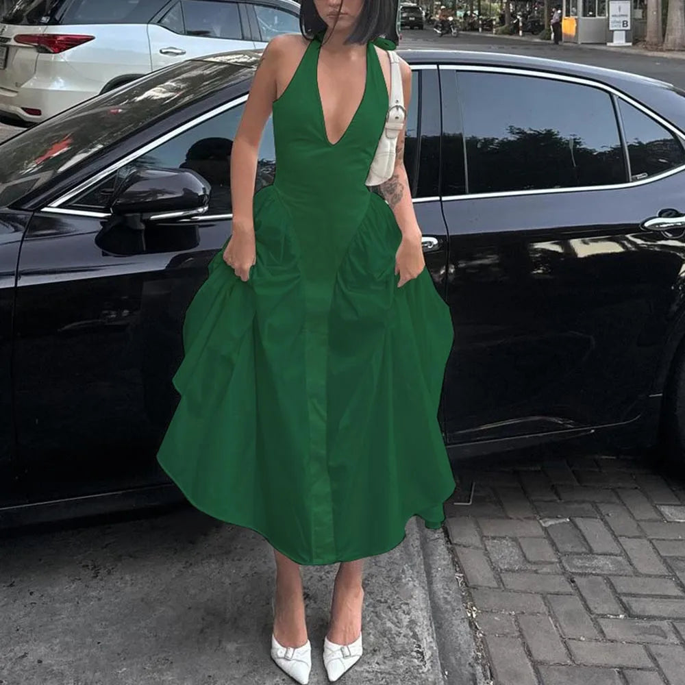 Sleeveless V-Neck Dress