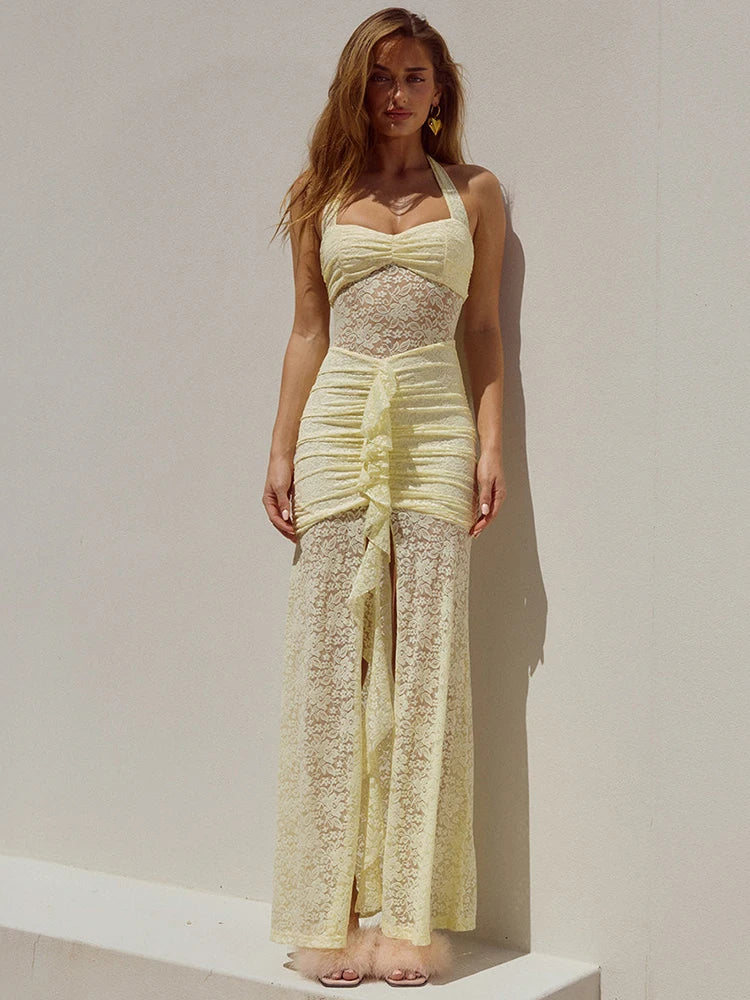 Lace Patchwork Maxi Dress