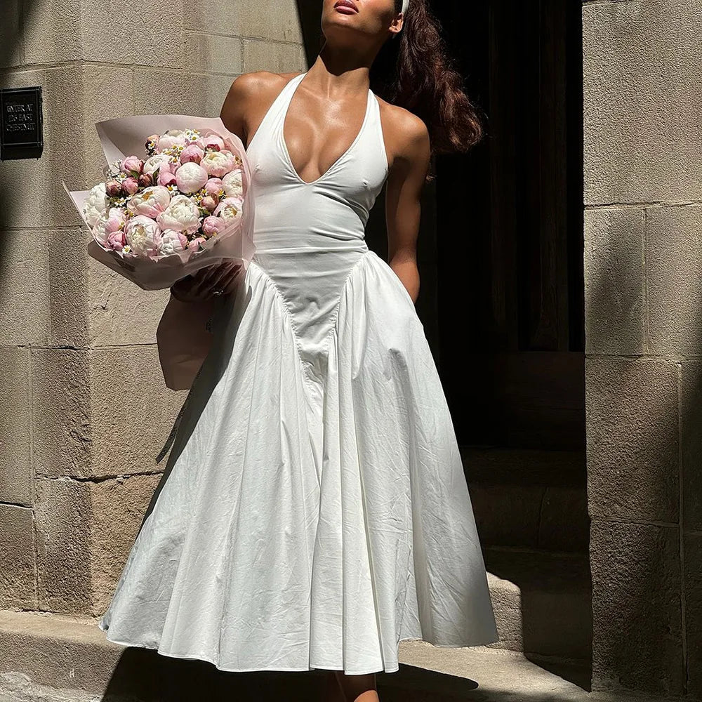 Sleeveless V-Neck Dress