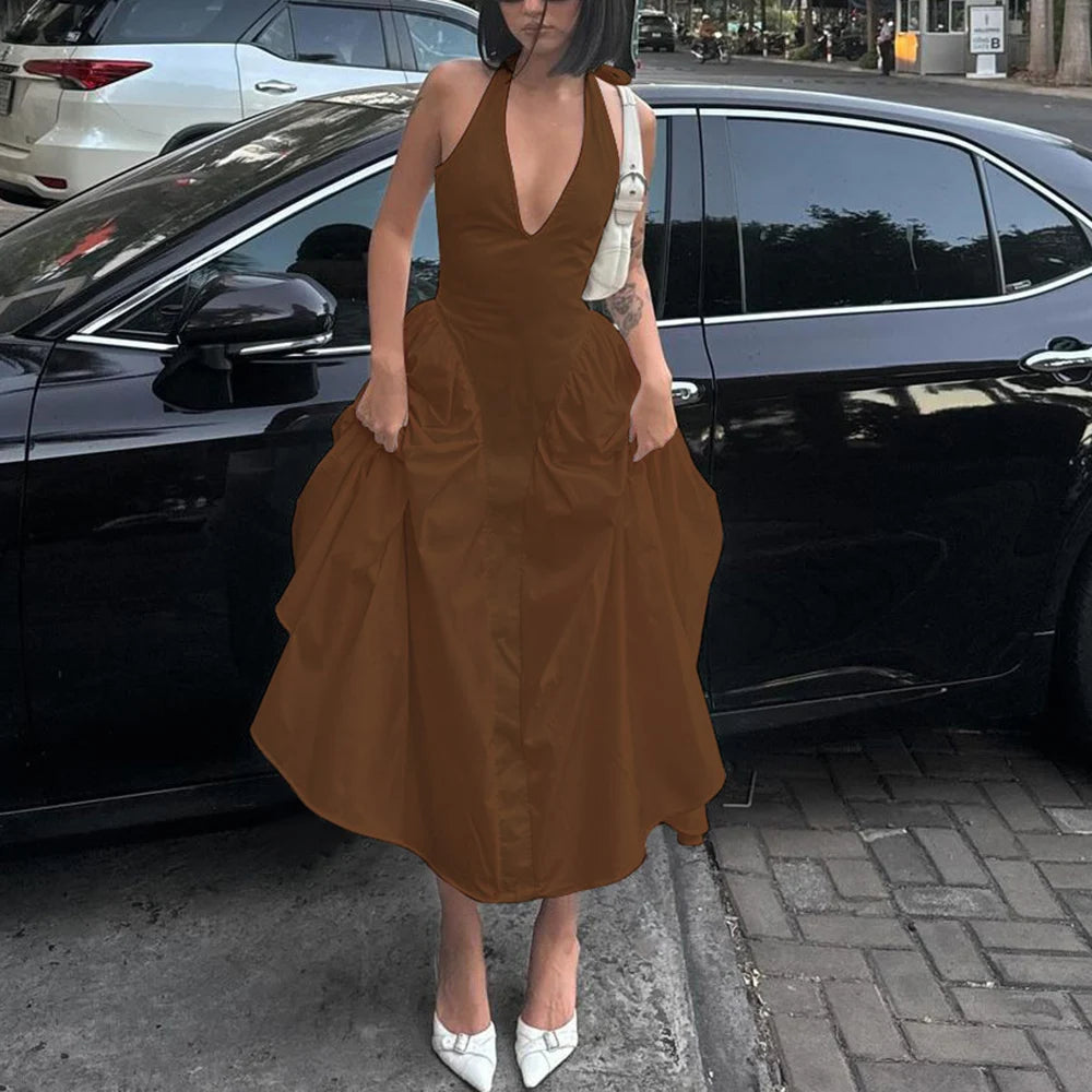 Sleeveless V-Neck Dress