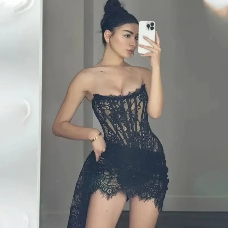 High Waist Lace Gown