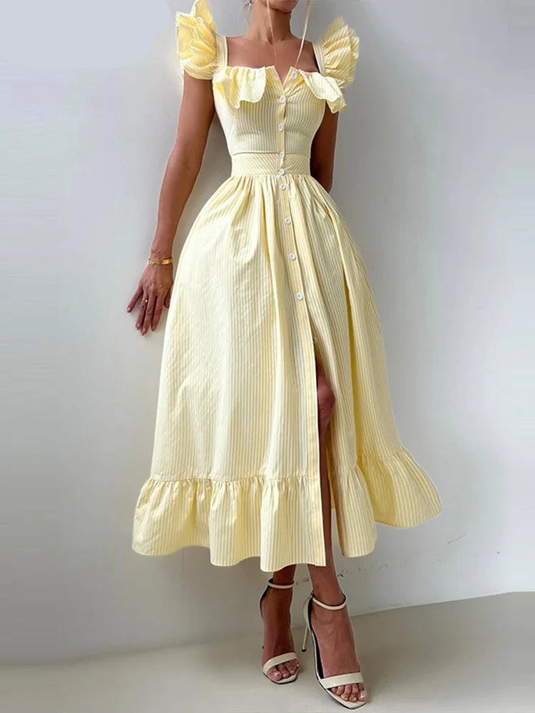 Button-Up Long Dress