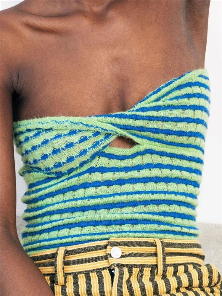 Off-Shoulder Knit Tube Top