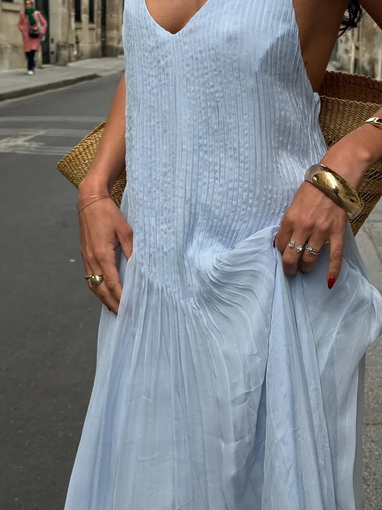 Solid Color Slim Dress