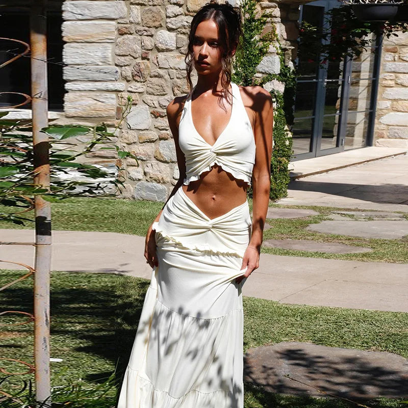 Sleeveless Frill Co-ord