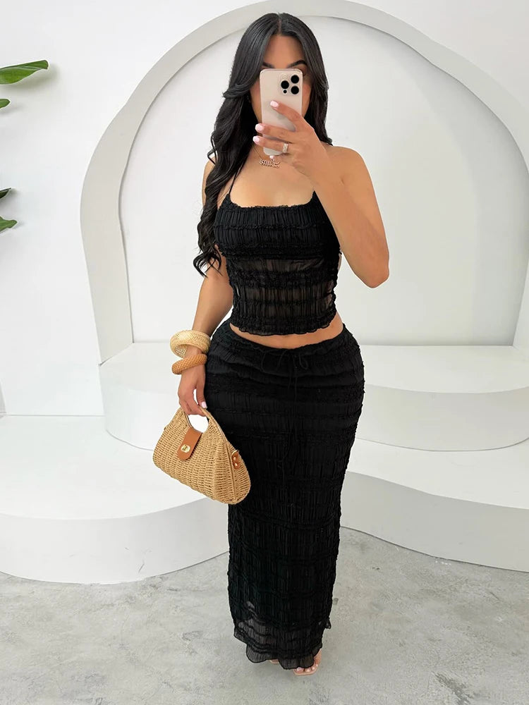 Sheer Vacation Outfit Set