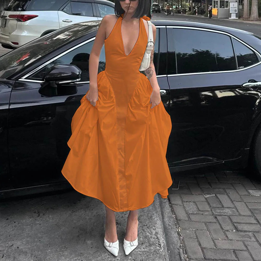 Sleeveless V-Neck Dress