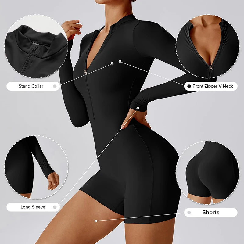 Zipper Sports Jumpsuit
