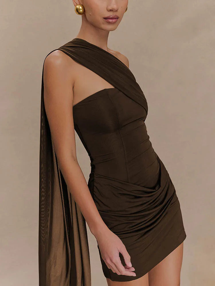 One Shoulder Mini Dress