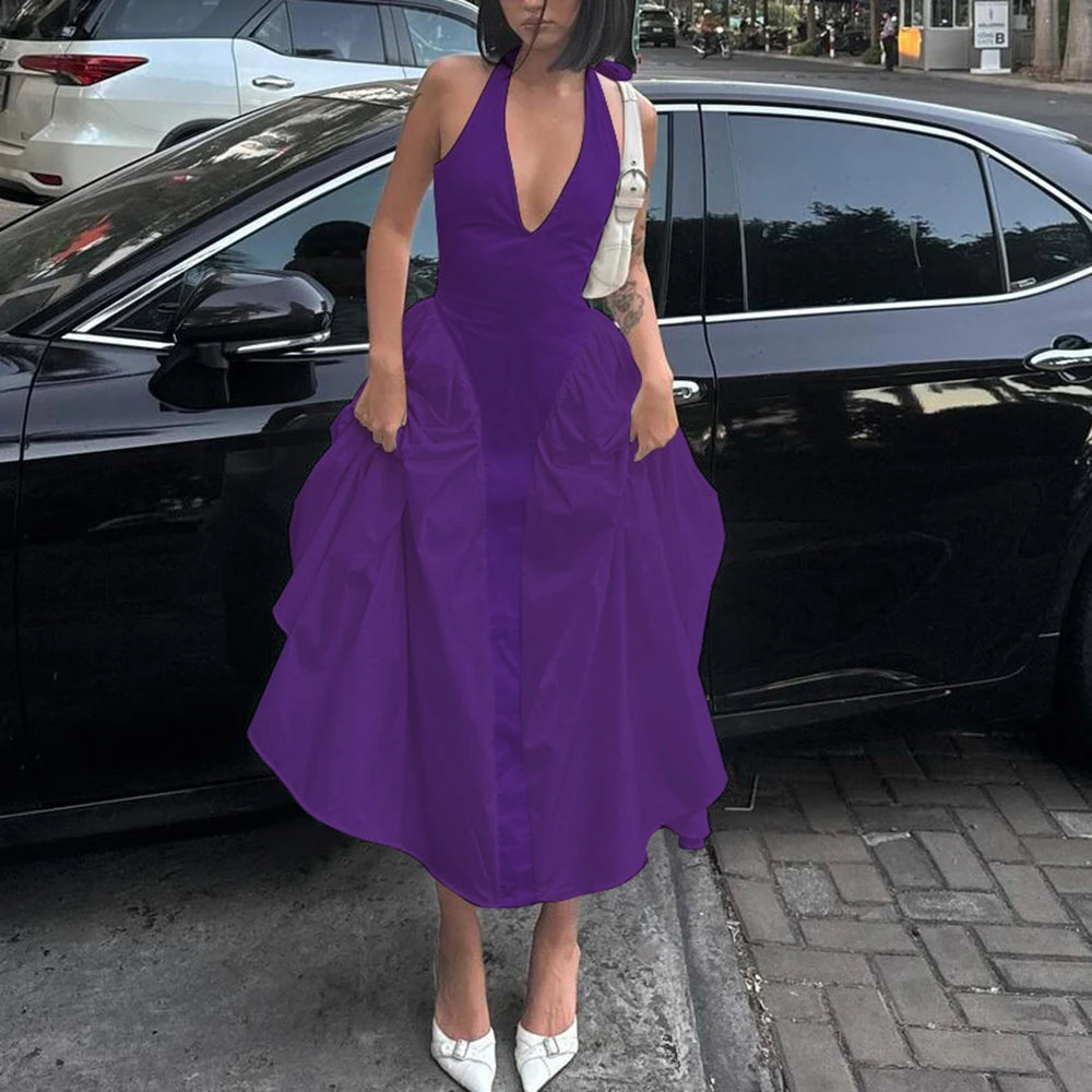 Sleeveless V-Neck Dress