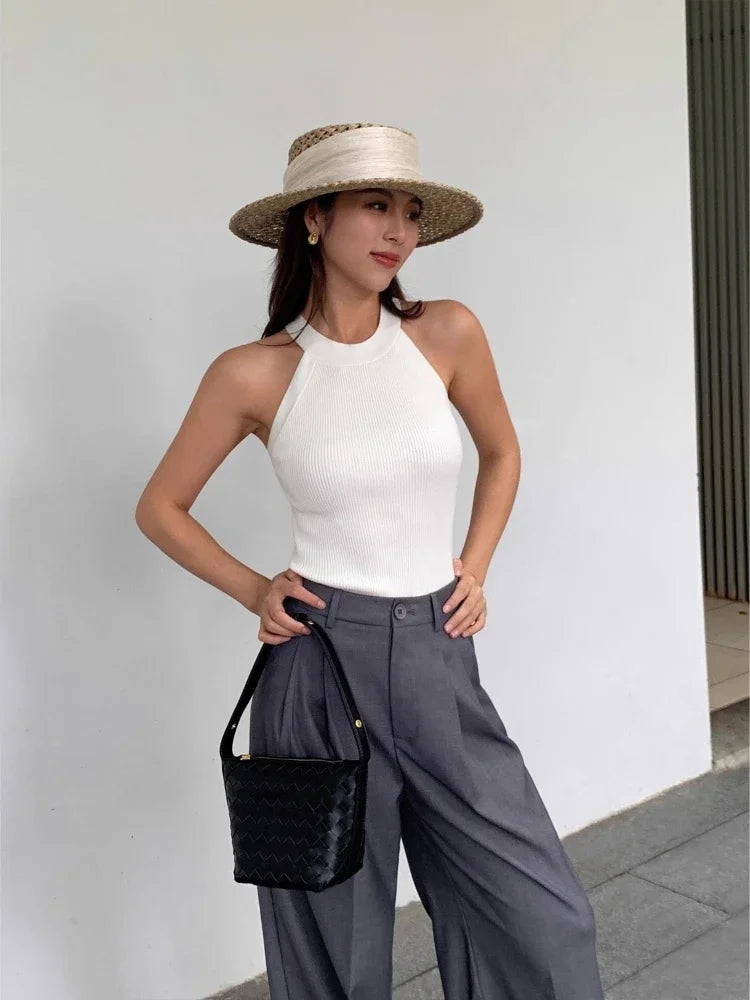 Slim Halter Crop Top