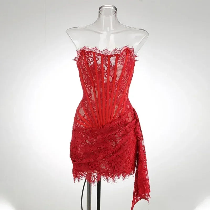 High Waist Lace Gown