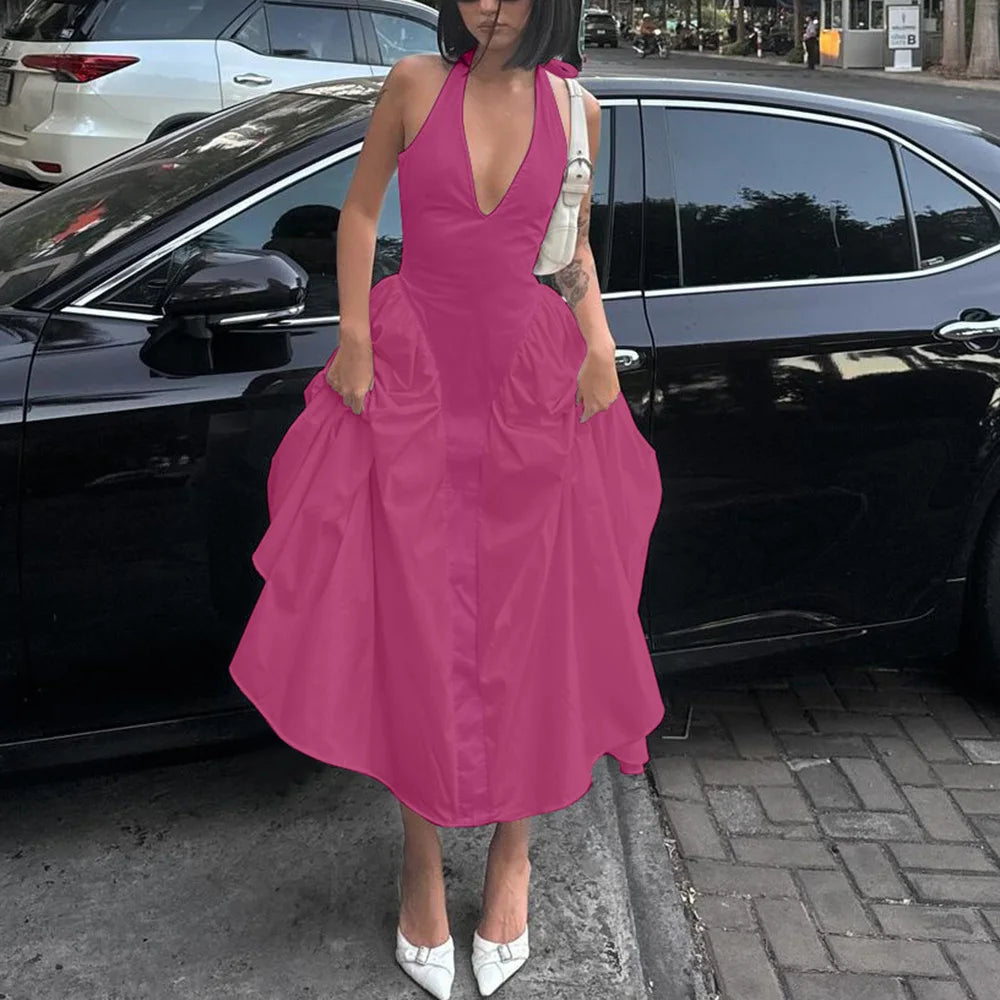 Sleeveless V-Neck Dress