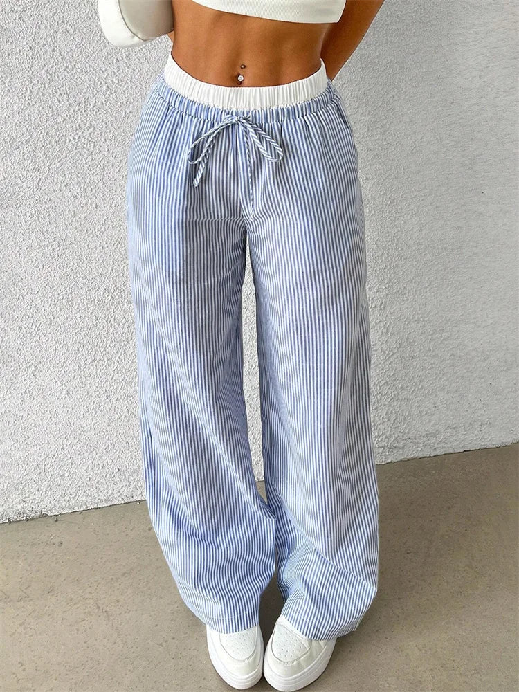 Striped Wide Leg Pants