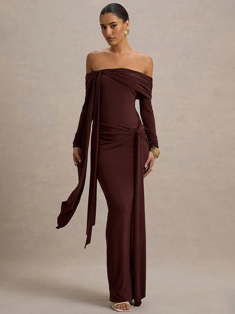 Off-Shoulder Maxi Dress
