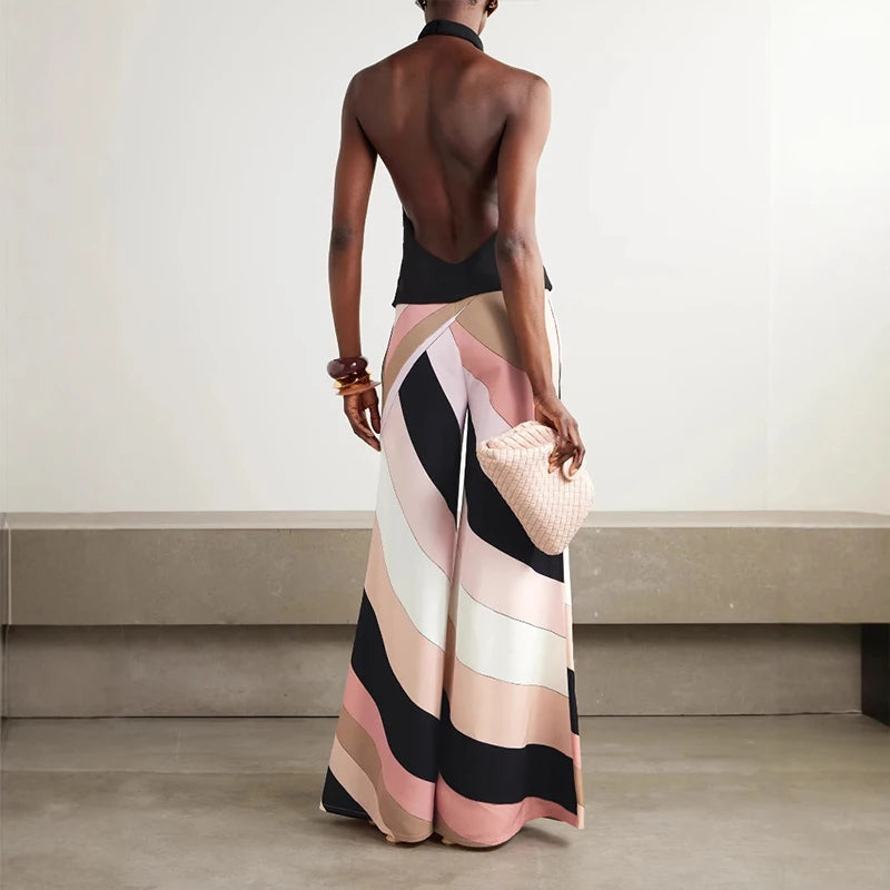 Contrast Halter Jumpsuit