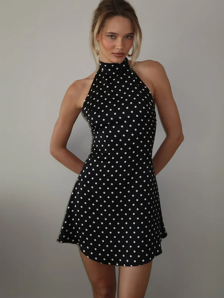 Polka Dot Halter Dress