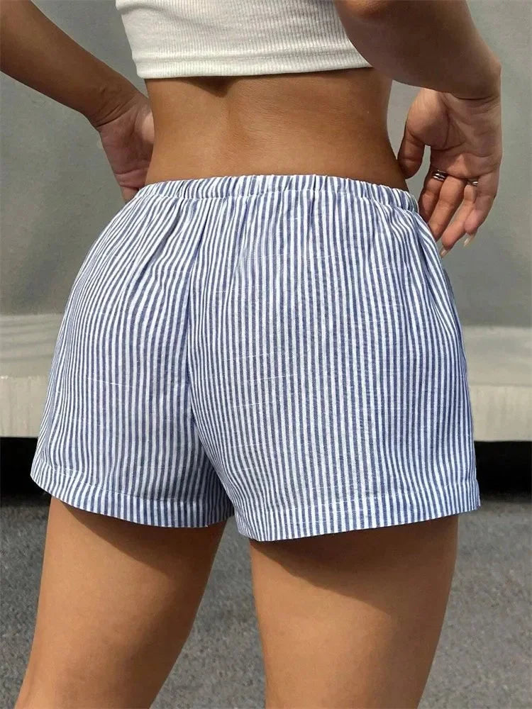 Striped Drawstring Shorts