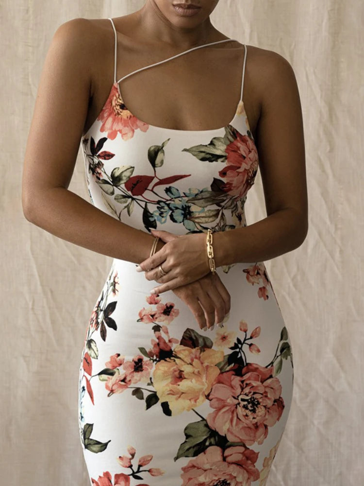 Floral Bodycon Maxi Dress