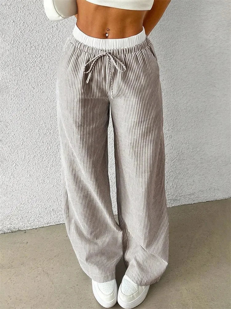 Striped Wide Leg Pants