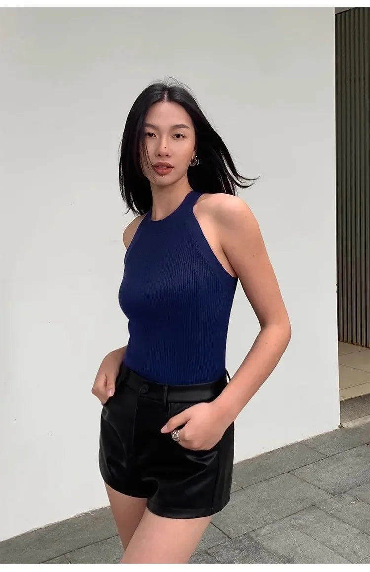 Slim Halter Crop Top