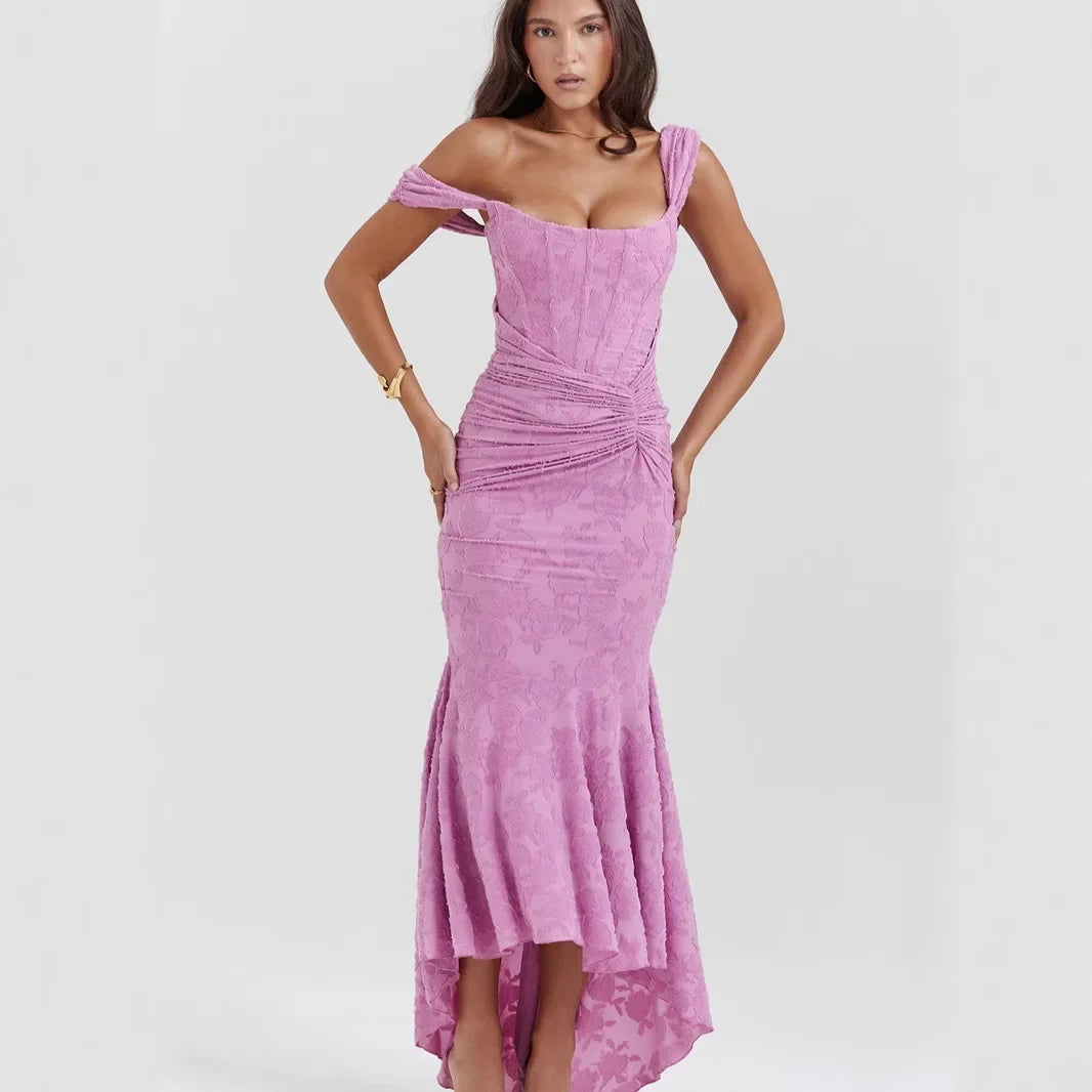 Square Neck Fishtail Dress