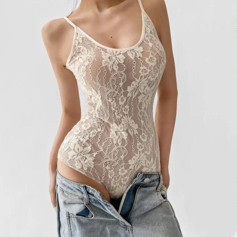Lace Backless Bodysuit
