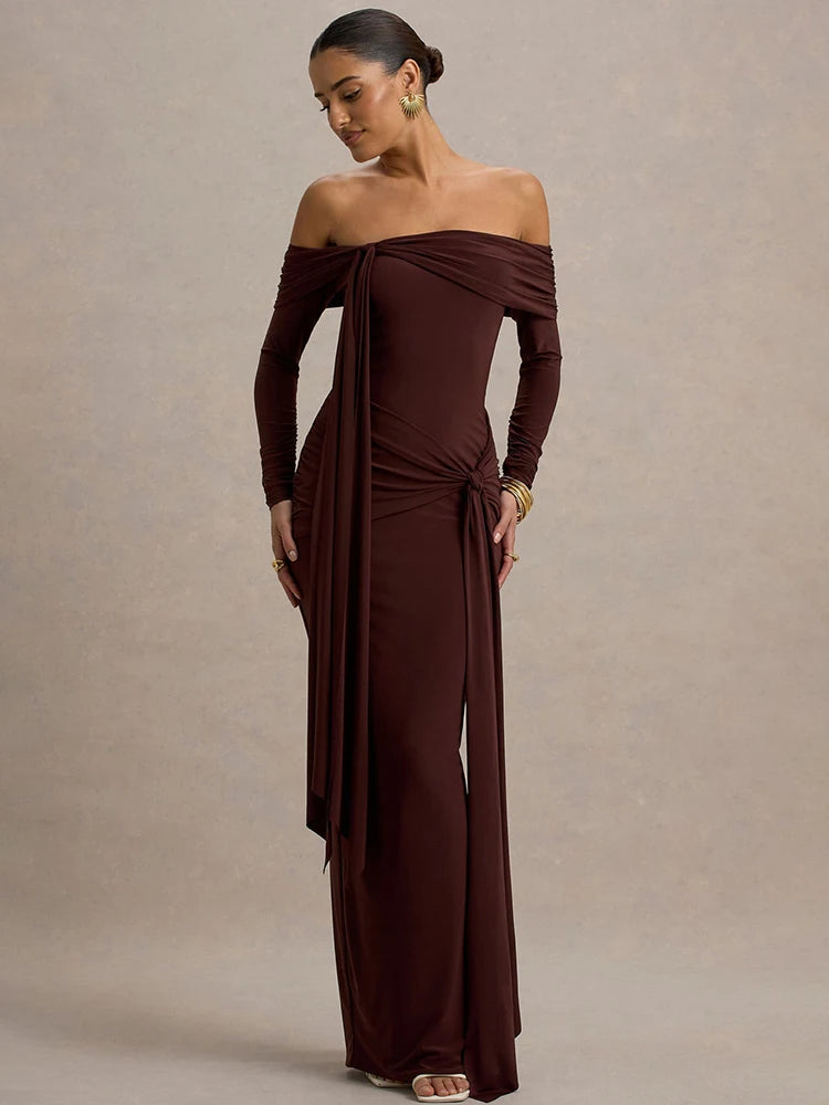 Off-Shoulder Maxi Dress