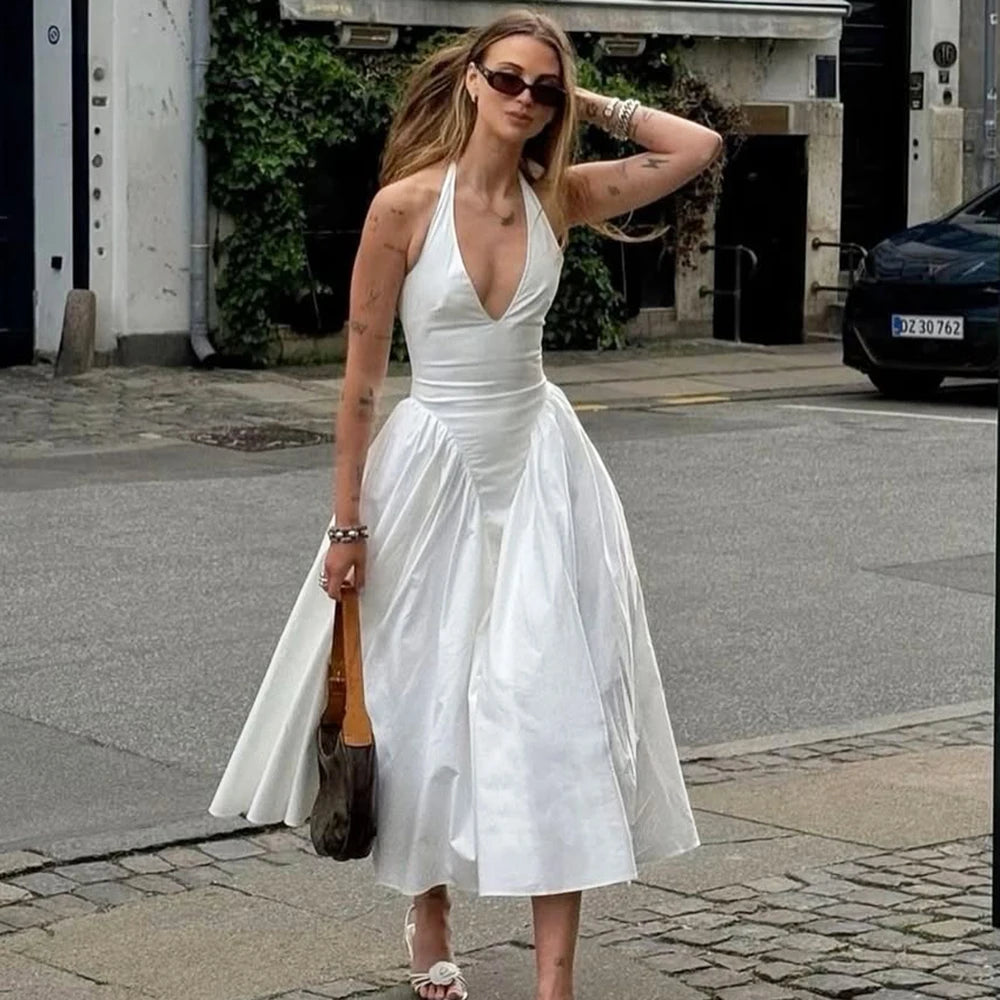 Sleeveless V-Neck Dress