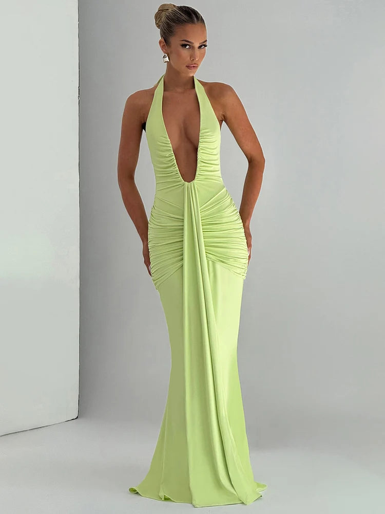 Deep V Summer Dress