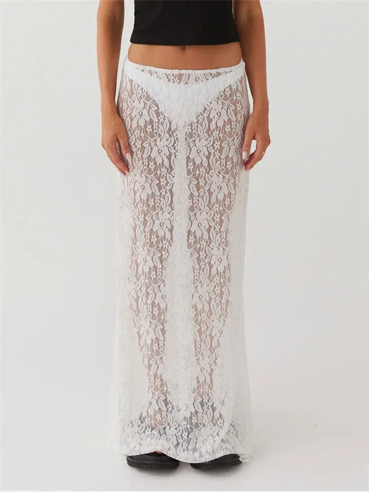 Lace Long Beach Skirt