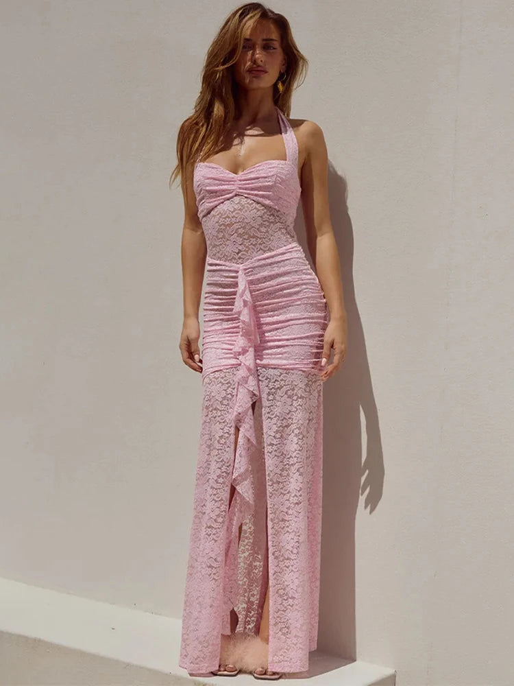 Lace Patchwork Maxi Dress