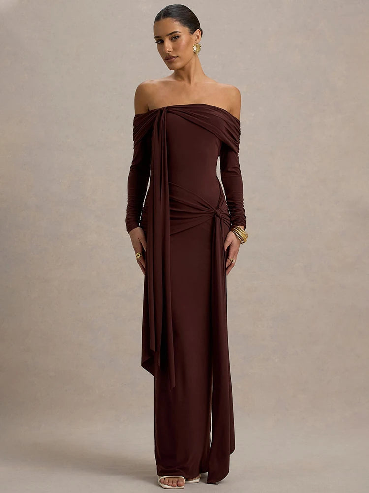 Off-Shoulder Maxi Dress
