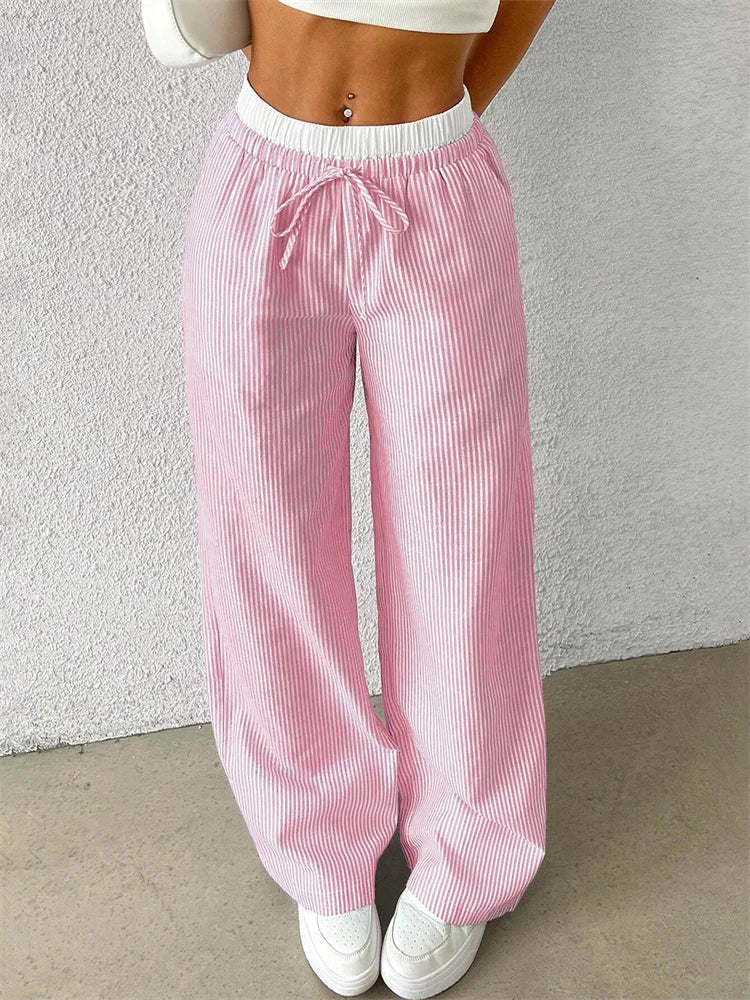Striped Wide Leg Pants