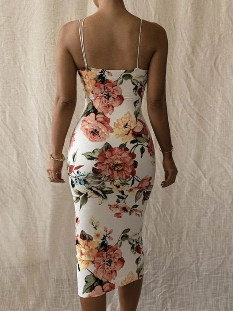 Floral Bodycon Maxi Dress