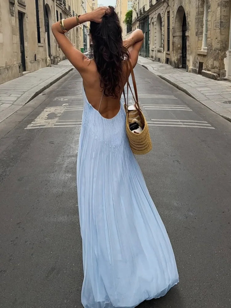Solid Color Slim Dress