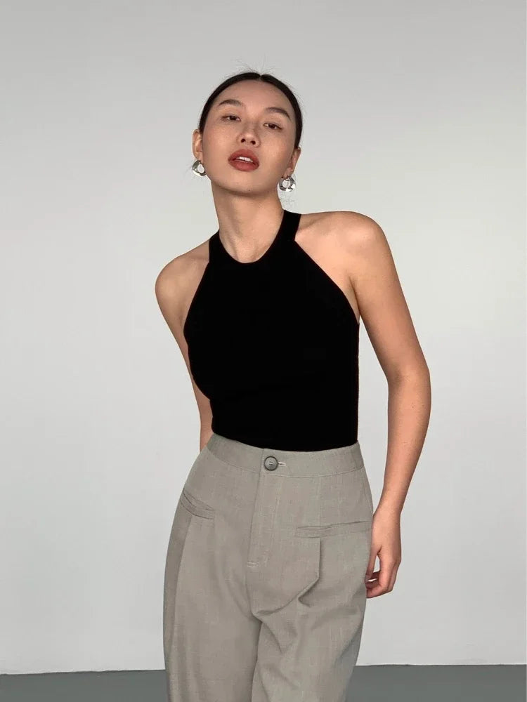 Slim Halter Crop Top