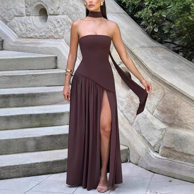 Slim Fit Slit Maxi Dress