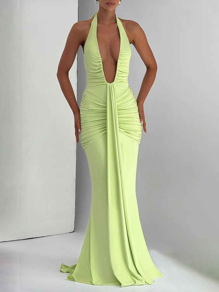 Deep V Summer Dress